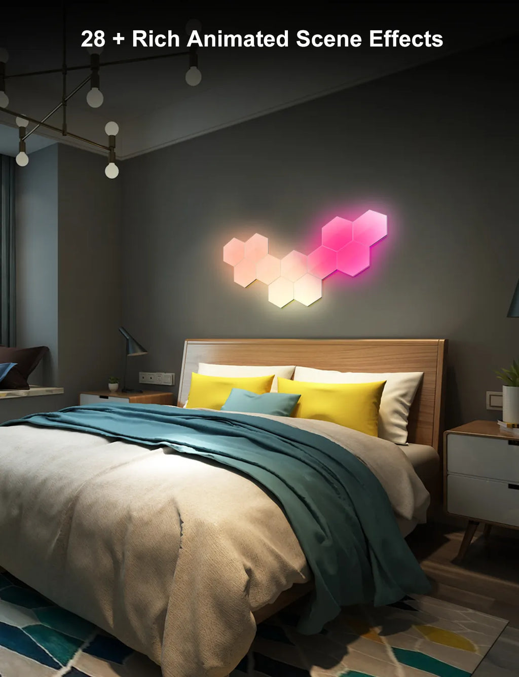 Panneaux LED Hexagonaux RGB - Lumière Gaming pour Chambre