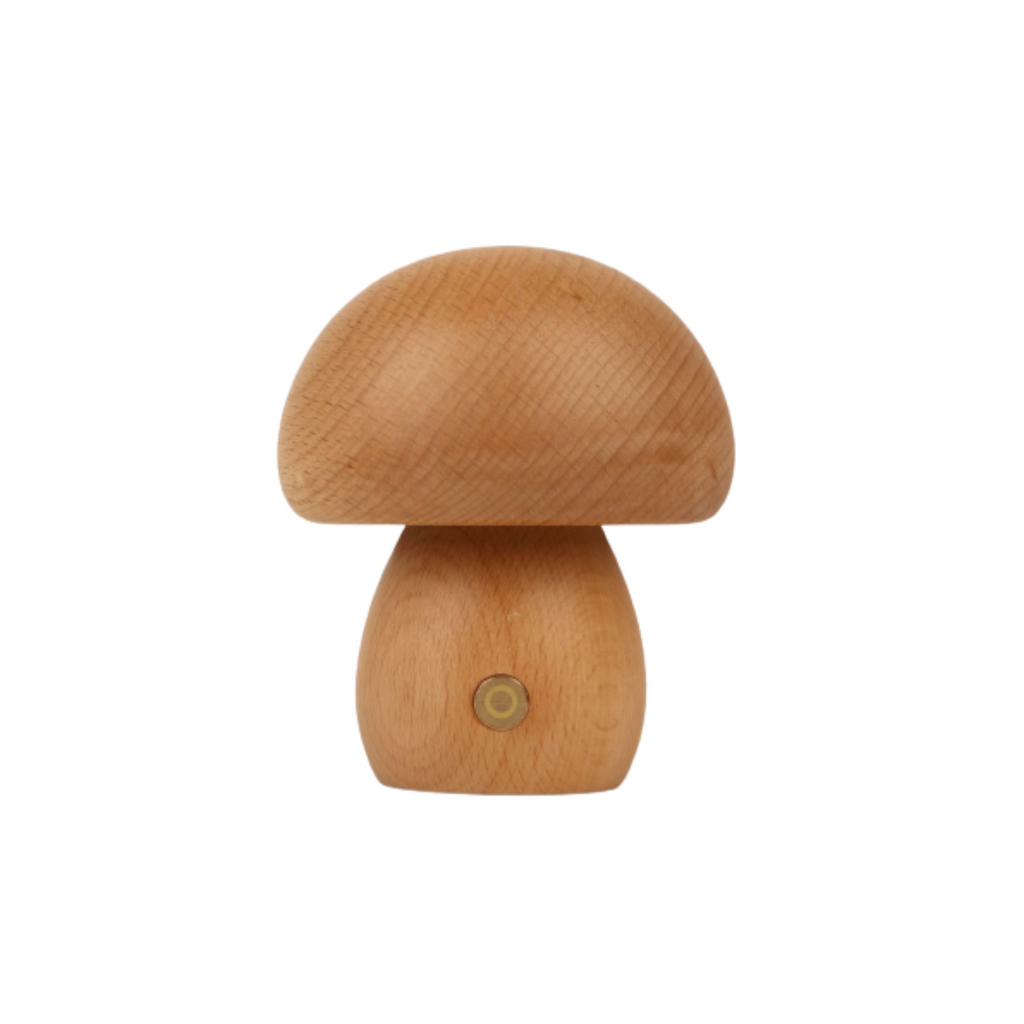 Veilleuse Champignon en Bois LED - Rechargeable & Portable