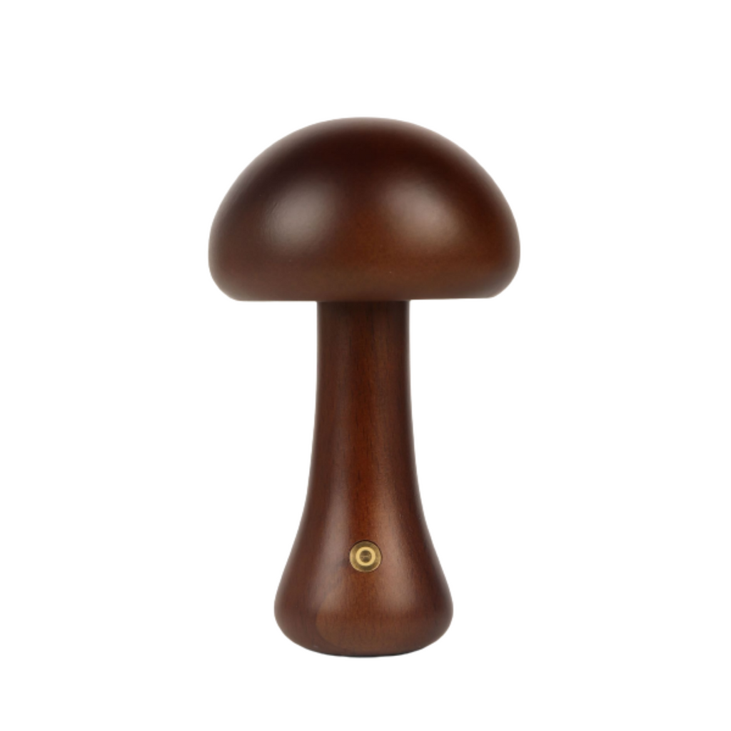 Veilleuse Champignon en Bois LED - Rechargeable & Portable