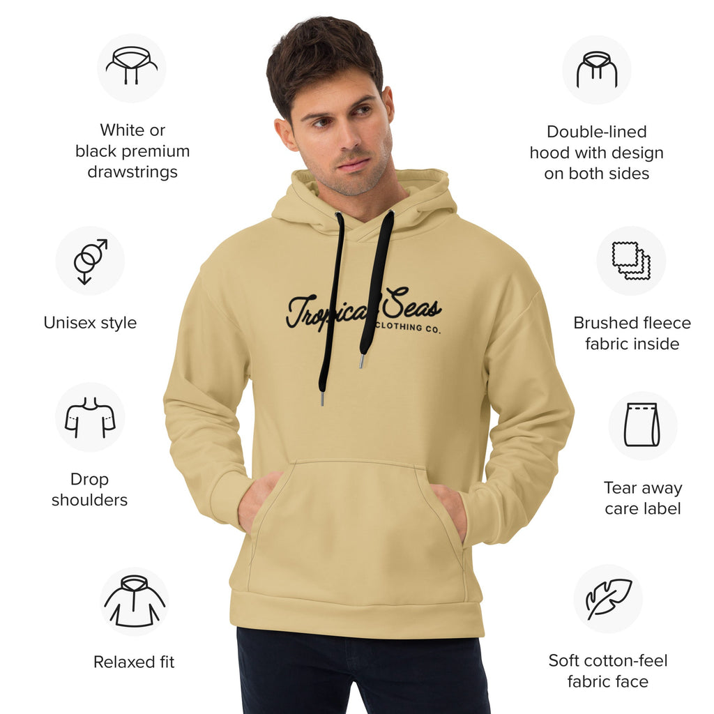 Sweat à Capuche Unisexe Beige "Tropical Seas" - Confort Premium