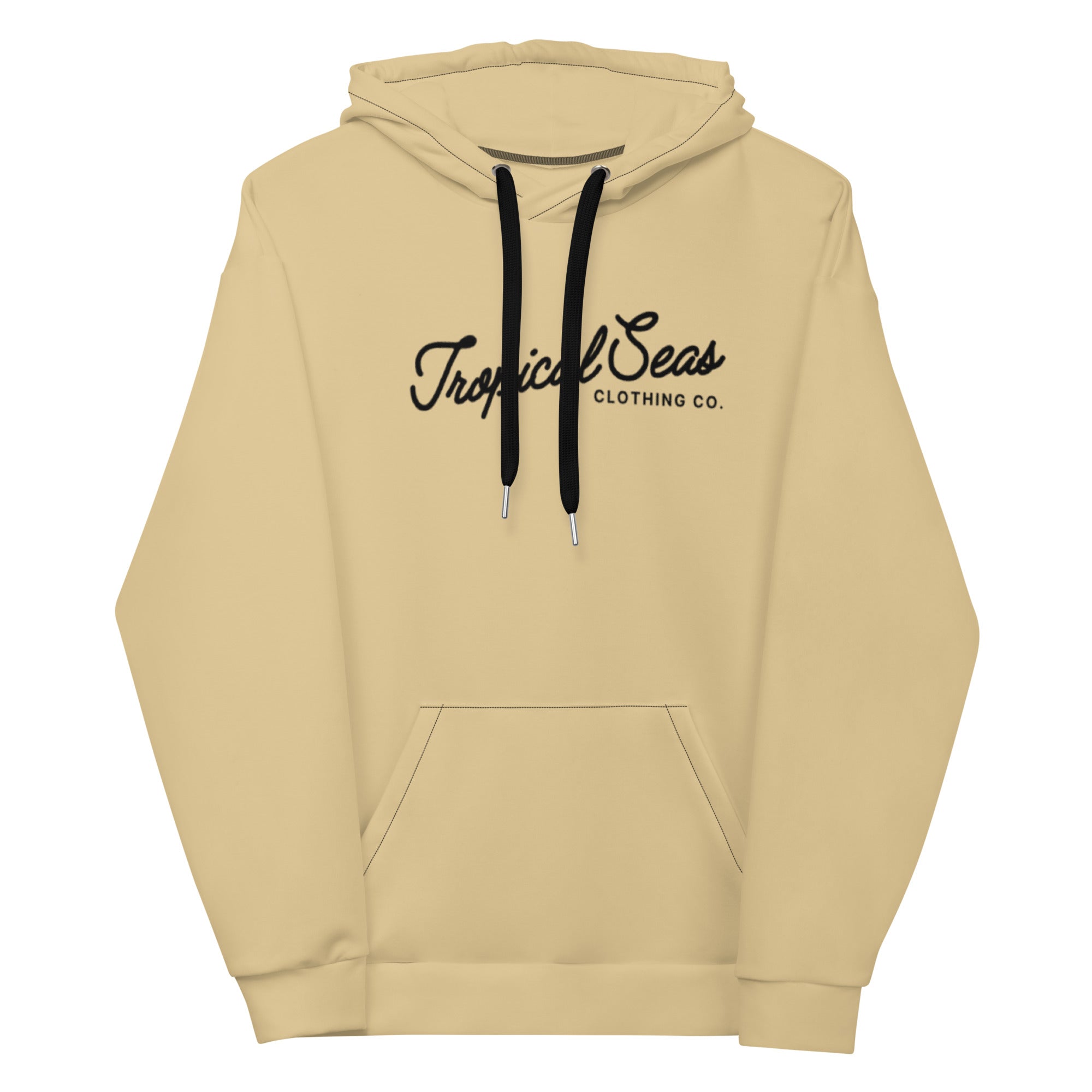 Sweat à Capuche Unisexe Beige "Tropical Seas" - Confort Premium