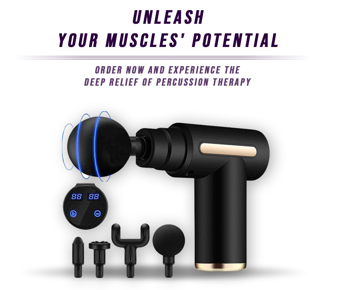 Pistolet de Massage Musculaire - Soulage Douleurs Dos, Cou, Jambes