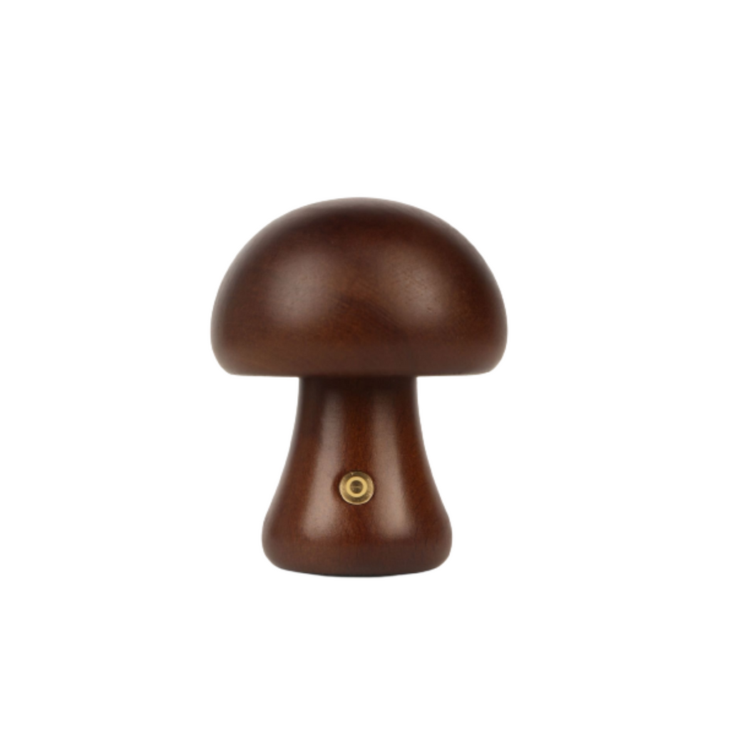 Veilleuse Champignon en Bois LED - Rechargeable & Portable