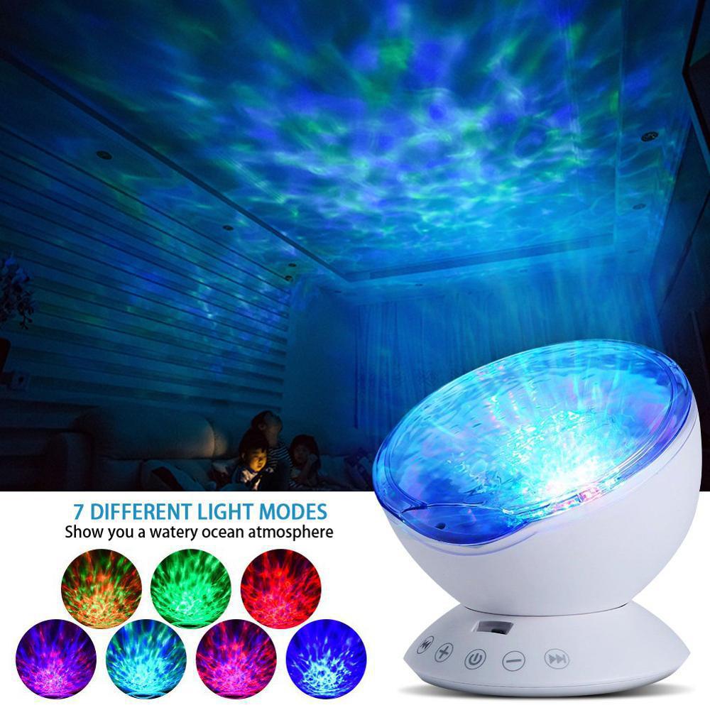 Projecteur LED Océan avec Télécommande - Vagues et Étoiles