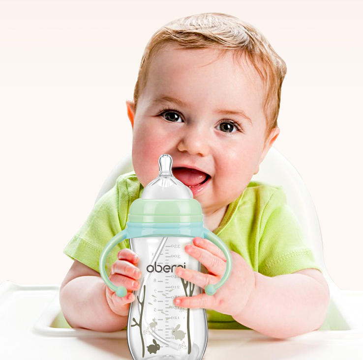 Biberon Bébé Anti-Colique avec Poignées - Col Large 240ml
