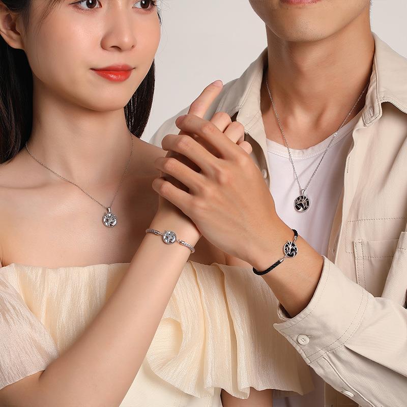 Bracelet Yin Yang Couple Magnétique - Lui & Elle