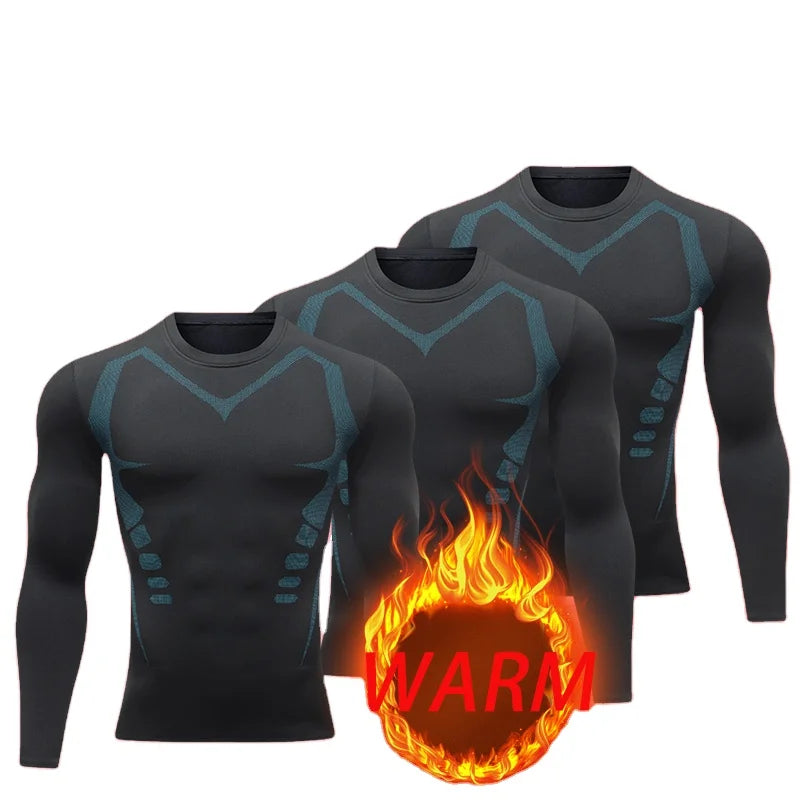 Lot de 3 T-Shirts Thermiques Homme Manches Longues - Colis 3 Couleurs