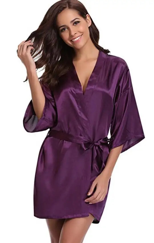 Robe de Chambre Satin Femme - Douce & Élégante