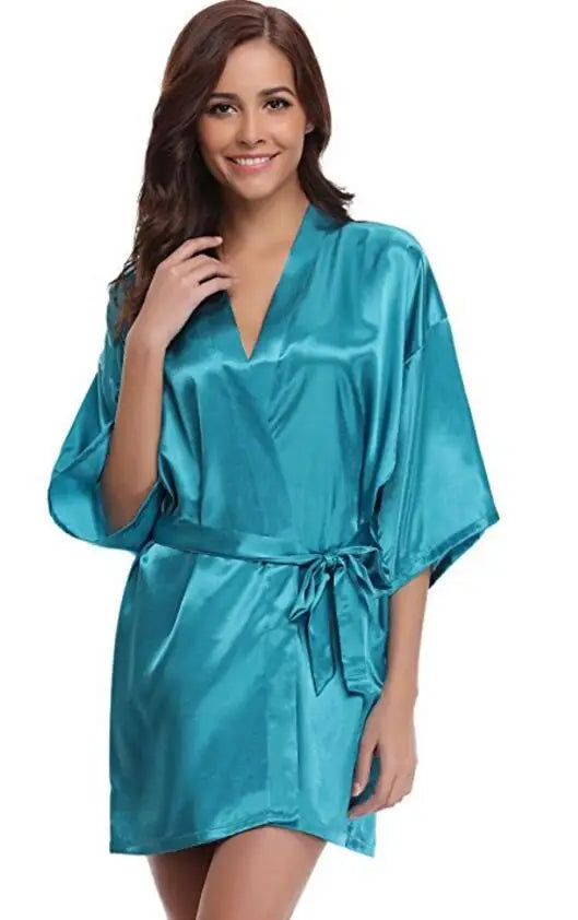 Robe de Chambre Satin Femme - Douce & Élégante