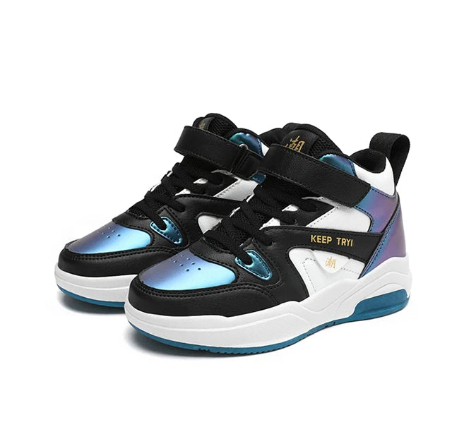 Baskets Enfant Garçon - Chaussures de Sport Respirantes Velcro