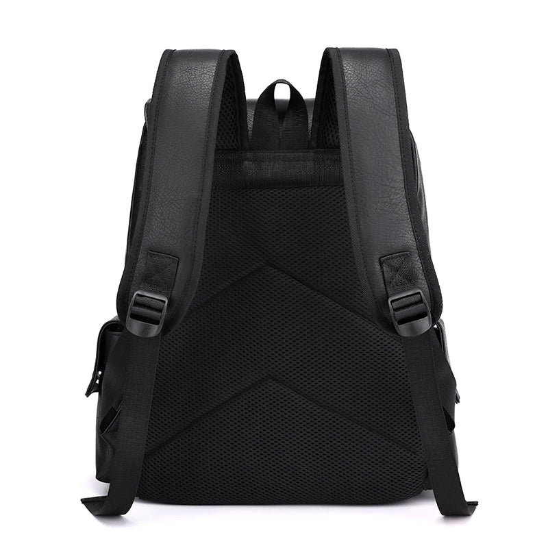 Sac à Dos Homme Vintage Cuir PU - Grand Sac Ordinateur 15"