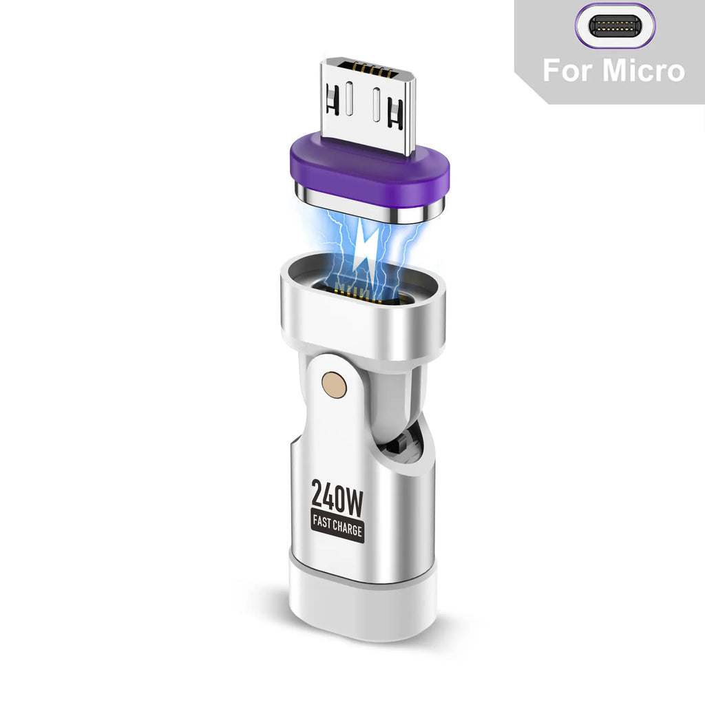Adaptateur Magnétique 240W™ - Câble Charge Rapide Anti-Casse