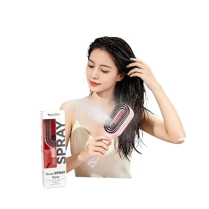 Brosse Démêlante Spray - Hydrate & Coiffe Sans Nœuds