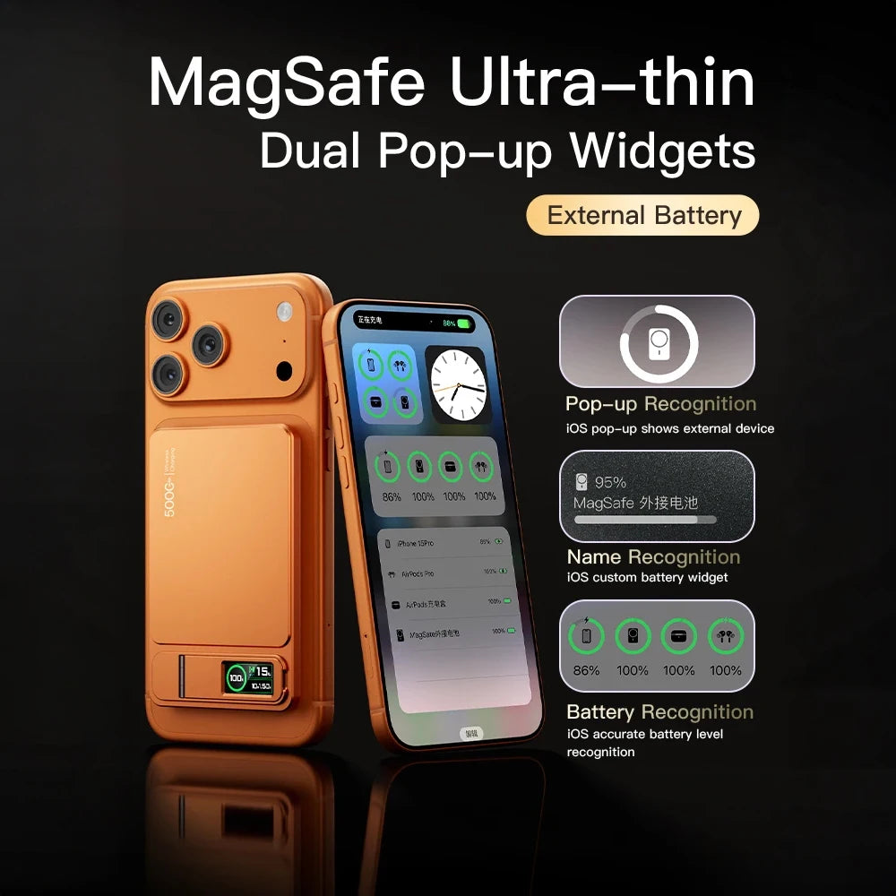 SnapCharge Pro™ Batterie Magnétique 10000mAh 20W iPhone 17 16 15 14 13 Pro Max