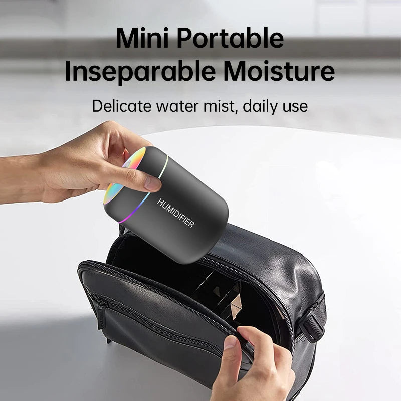 Mini Humidificateur USB 180ML™ - Diffuseur Aromathérapie + Lumière LED