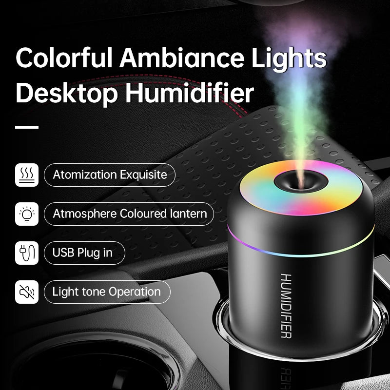Mini Humidificateur USB 180ML™ - Diffuseur Aromathérapie + Lumière LED