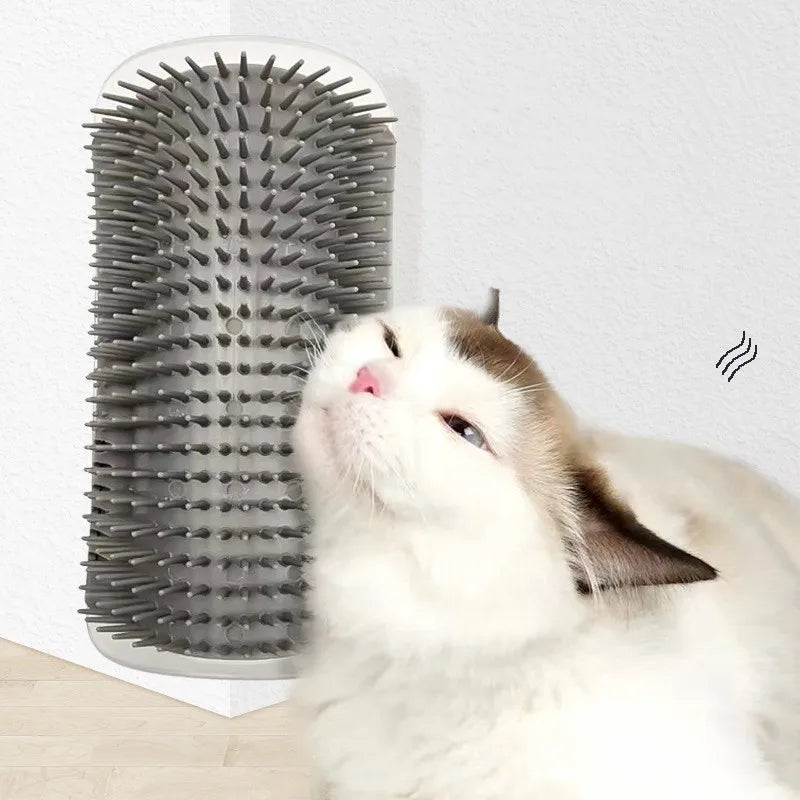 Brosse Massage Chat™ - Coin Grattoir Anti-Poils Auto-Toilettage