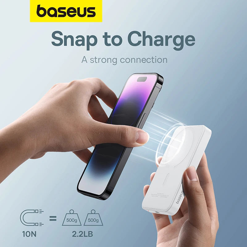 SnapStand™ Batterie Magnétique 10000mAh + Support Intégré iphone 15 14 13 12 Mini Pro Max