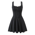 Robe Bustier Été A-line - Mini Robe Élégante Dos Lacé Femme