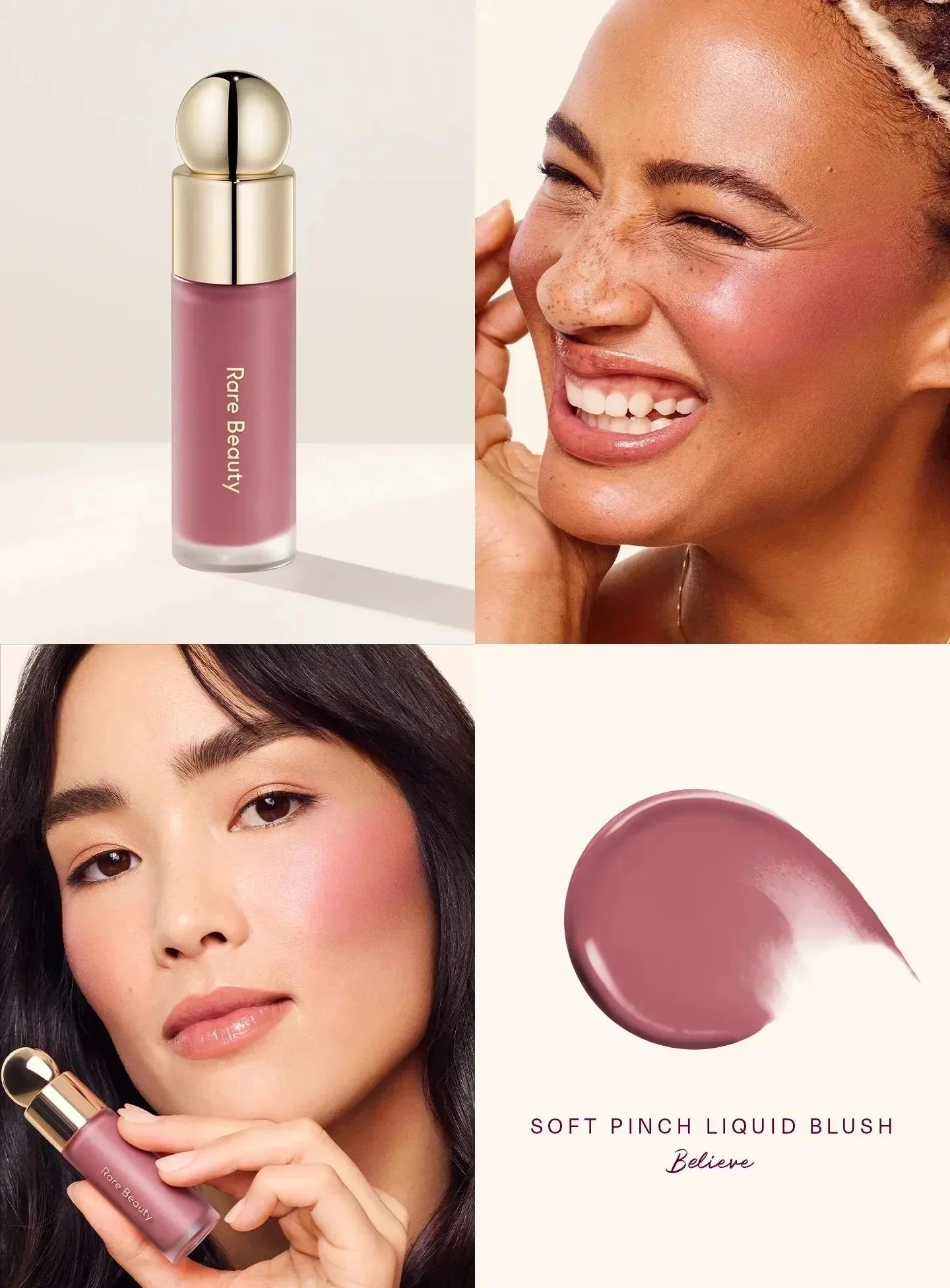 Soft Pinch Blush Liquide™ - Joues Rougies Naturelles en 3s