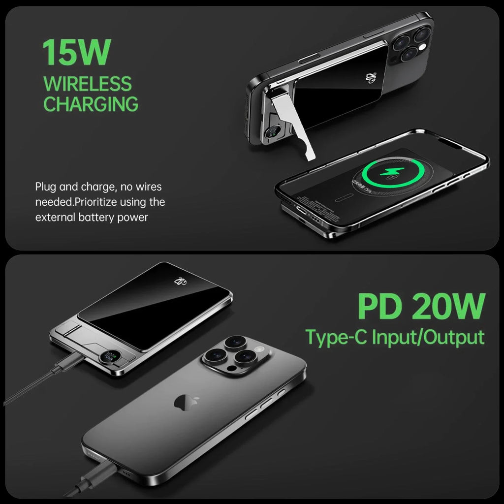SnapStand™ Batterie Magnétique 10000mAh + Supportm