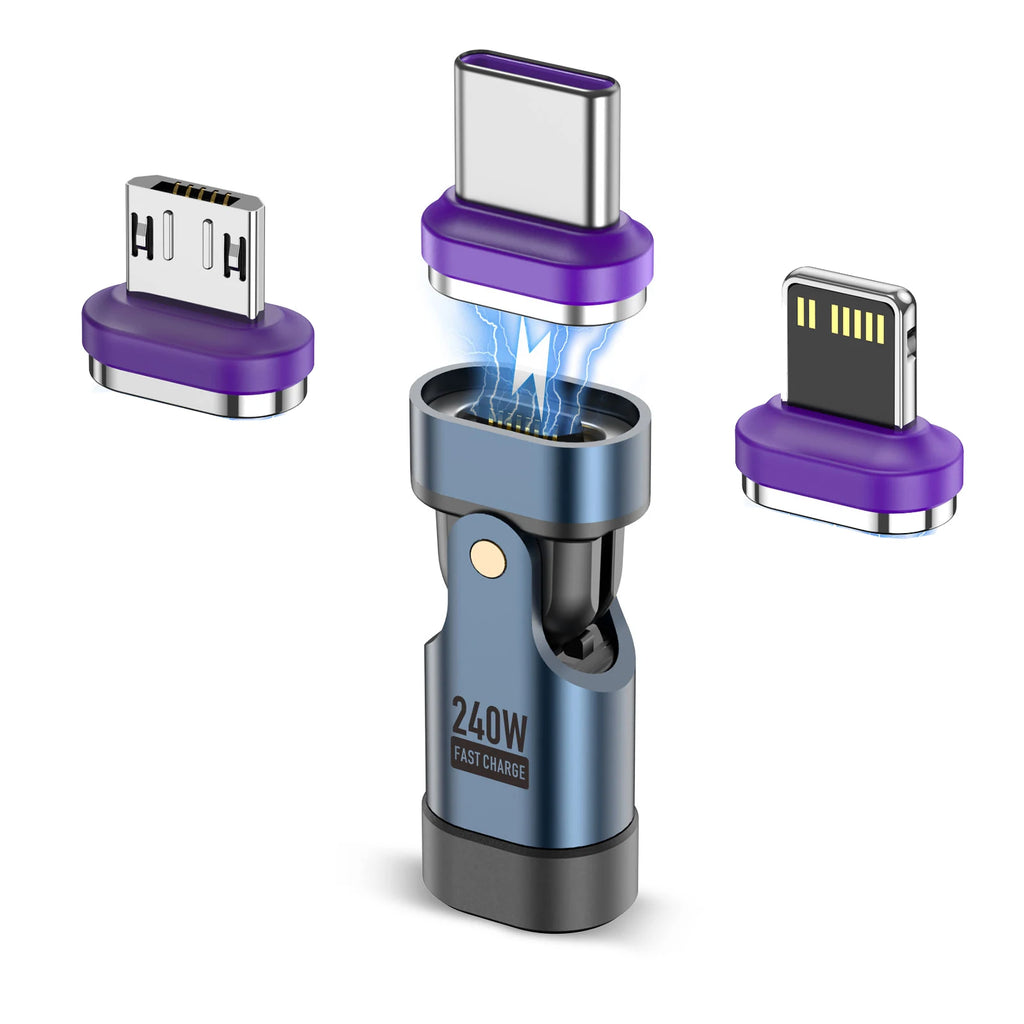 Adaptateur Magnétique 240W™ - Câble Charge Rapide Anti-Casse
