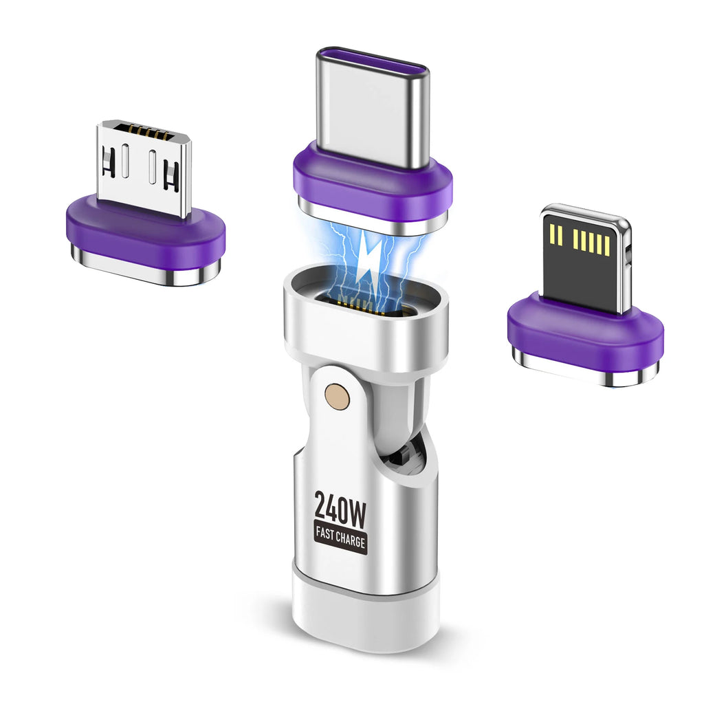 Adaptateur Magnétique 240W™ - Câble Charge Rapide Anti-Casse