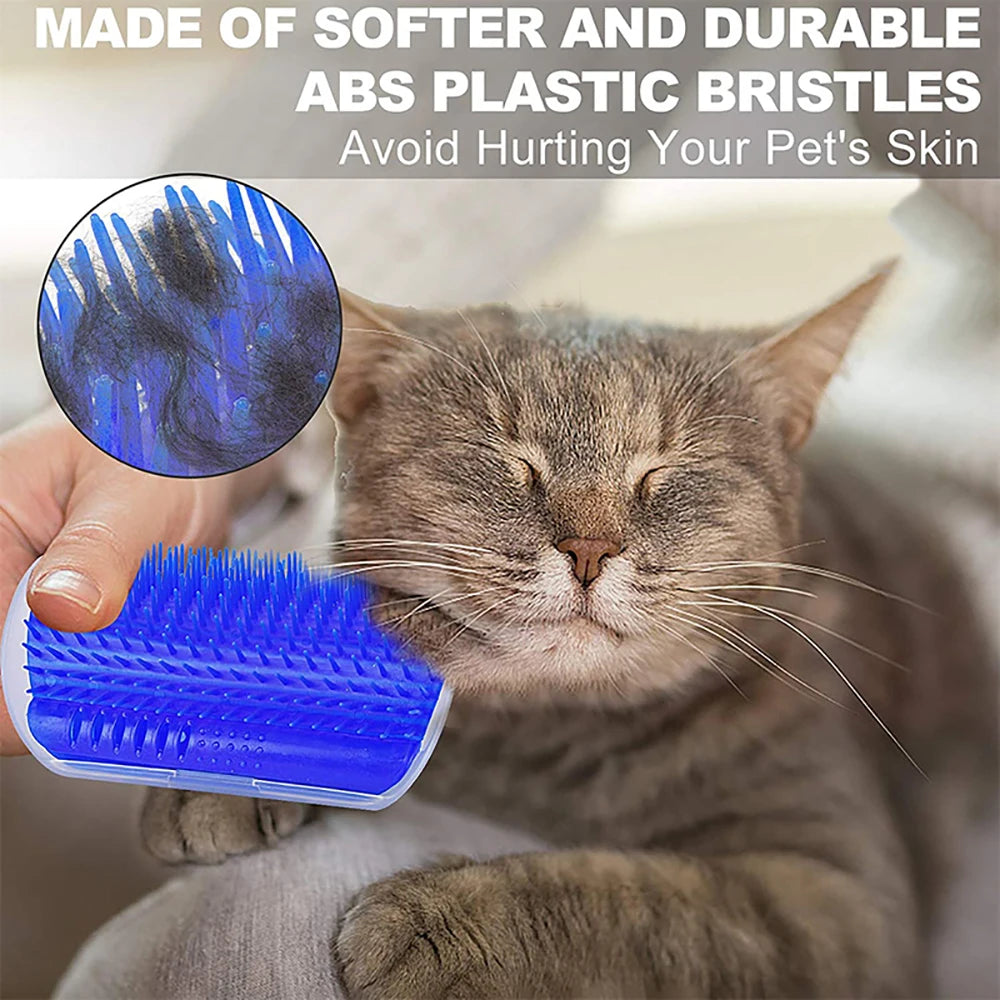 Brosse Massage Chat™ - Coin Grattoir Anti-Poils Auto-Toilettage