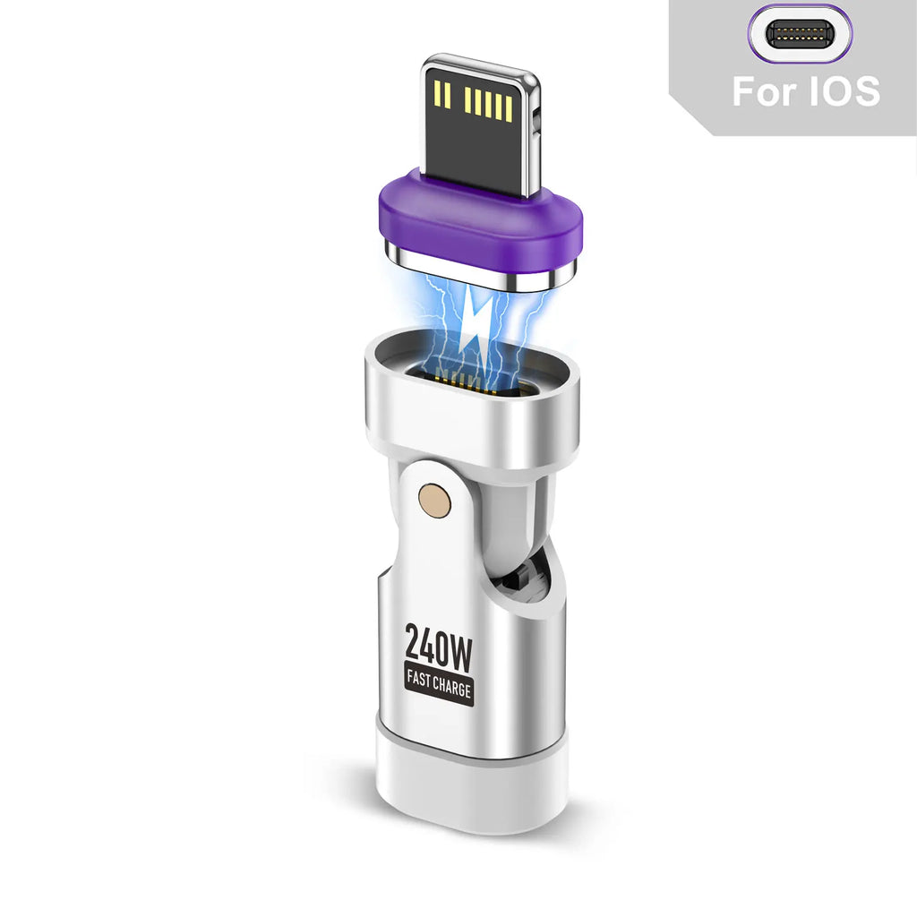 Adaptateur Magnétique 240W™ - Câble Charge Rapide Anti-Casse