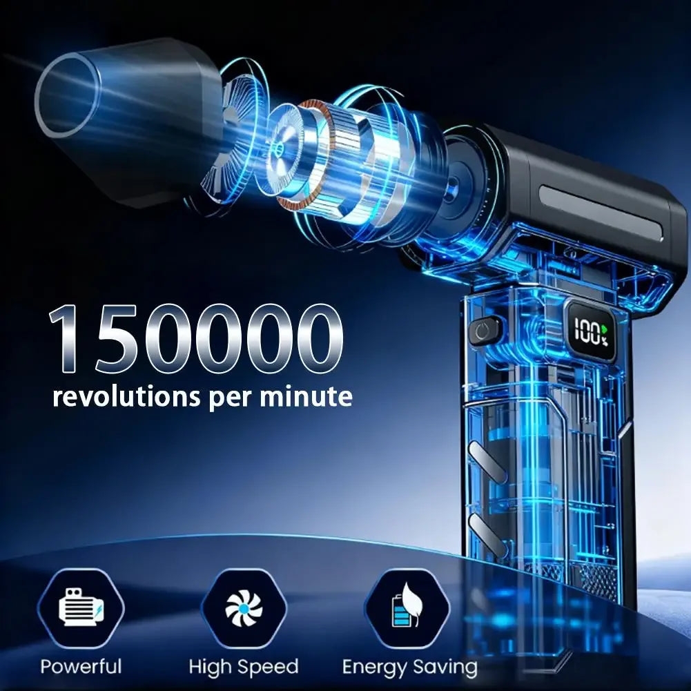 Turbo Jet Fan X8™ - Souffleur 150000RPM + Aspirateur 4 en 1 Sans Fil