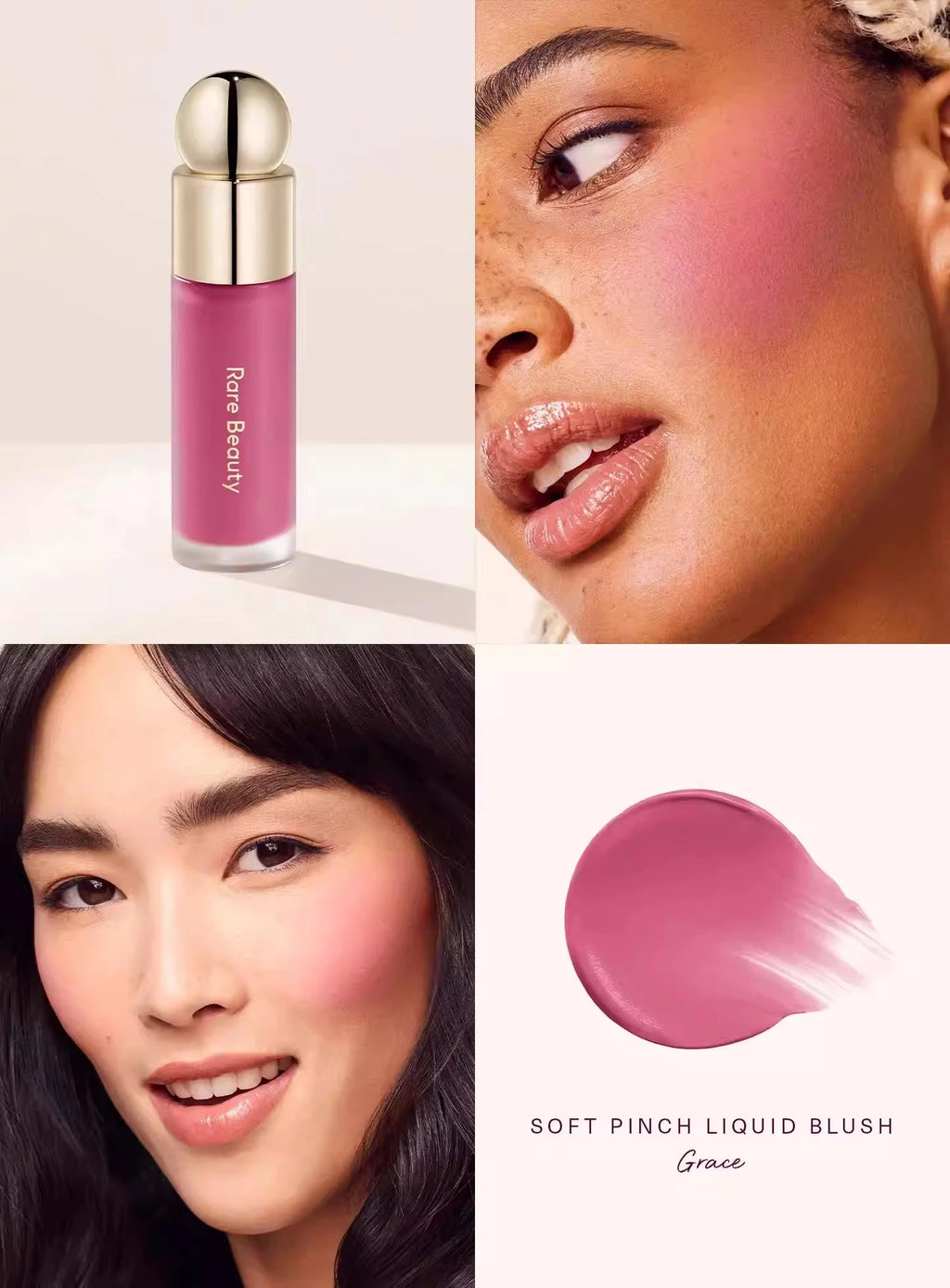Soft Pinch Blush Liquide™ - Joues Rougies Naturelles en 3s