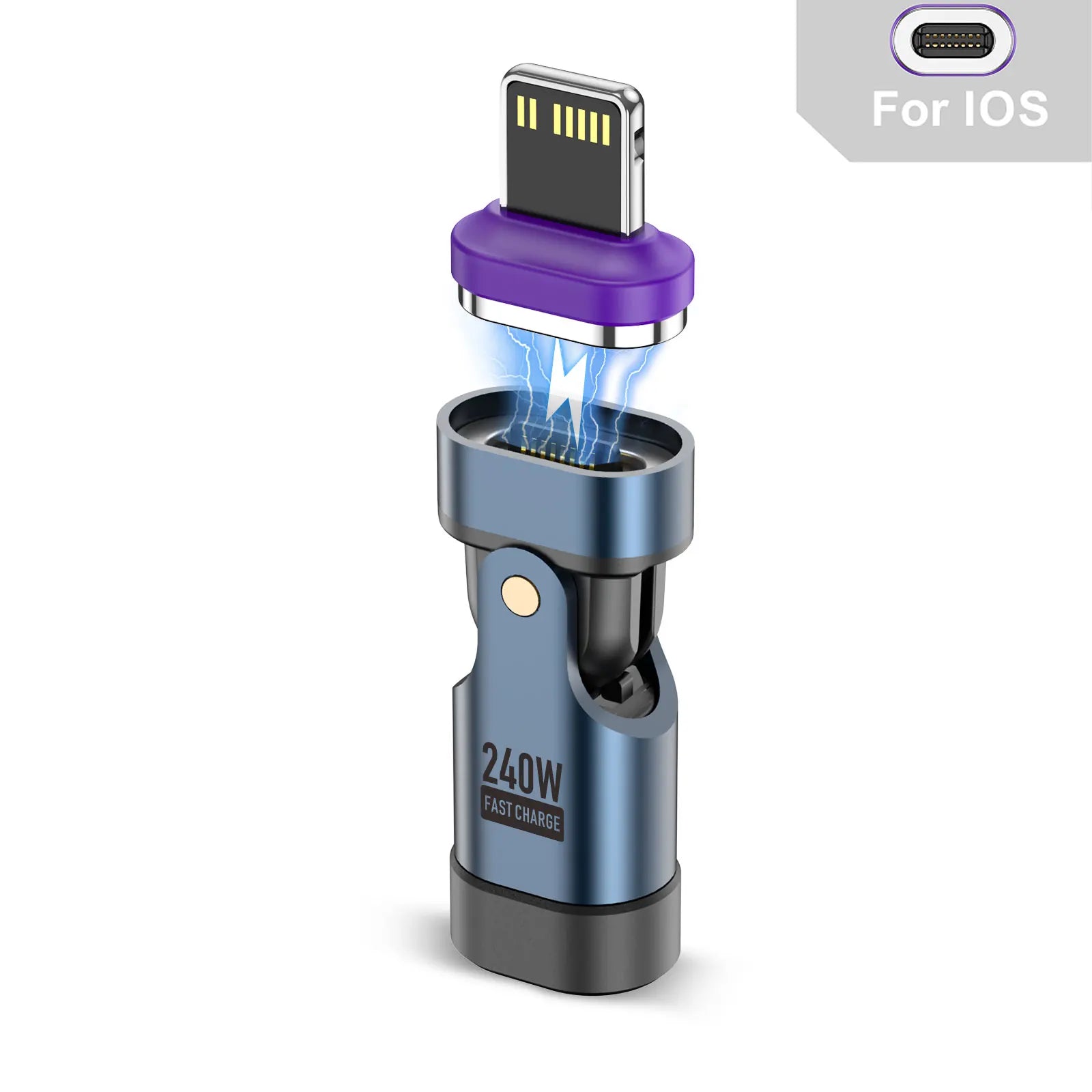 Adaptateur Magnétique 240W™ - Câble Charge Rapide Anti-Casse