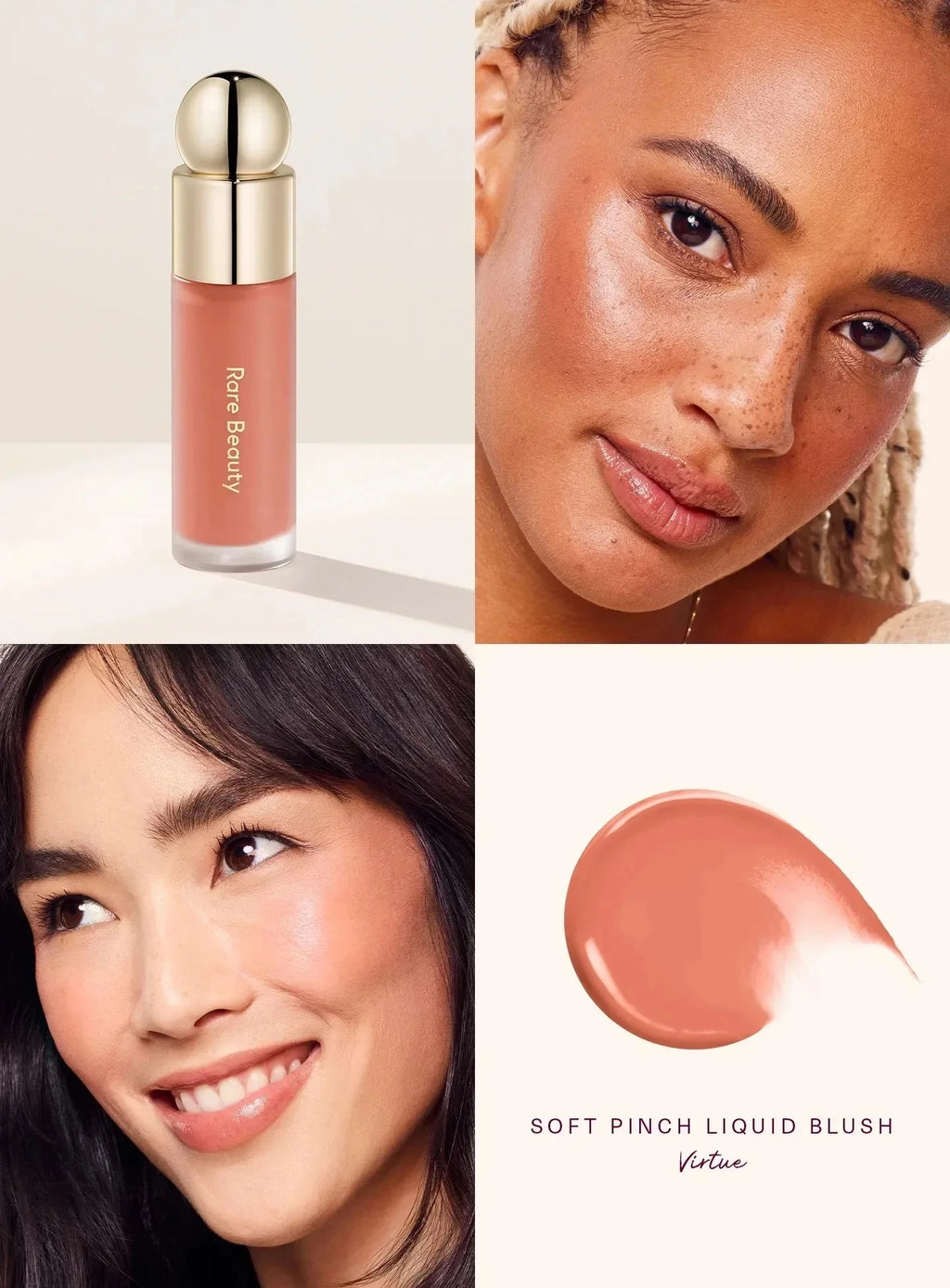 Soft Pinch Blush Liquide™ - Joues Rougies Naturelles en 3s