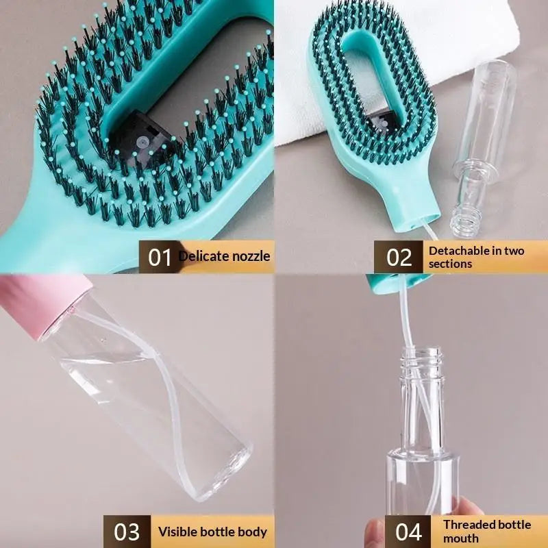 Brosse Démêlante Spray - Hydrate & Coiffe Sans Nœuds