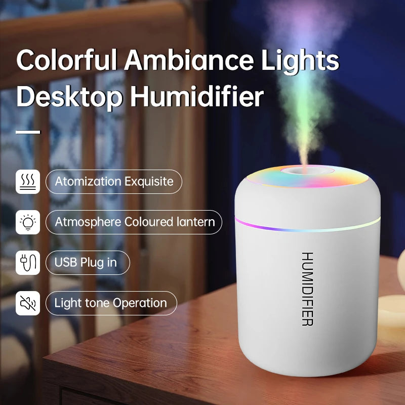 Mini Humidificateur USB 180ML™ - Diffuseur Aromathérapie + Lumière LED