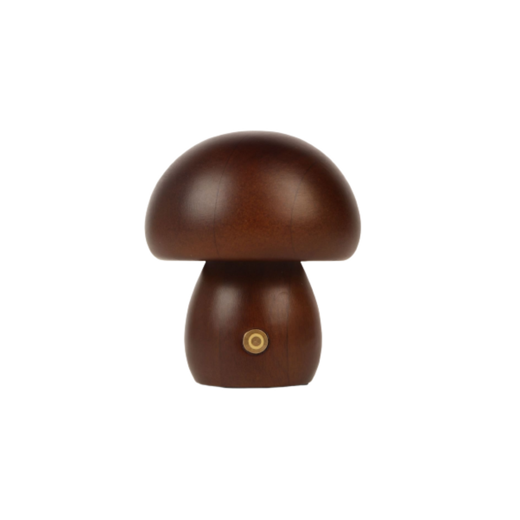 Veilleuse Champignon en Bois LED - Rechargeable & Portable